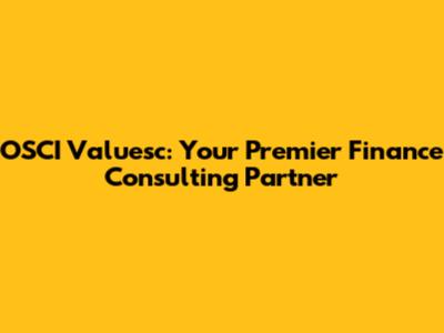 OSCI Valuesc: Your Premier Finance Consulting Partner