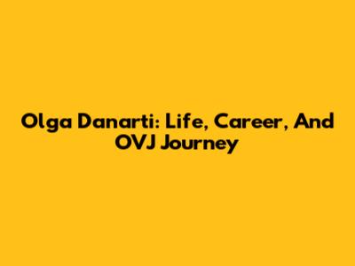 Olga Danarti: Life, Career, And OVJ Journey