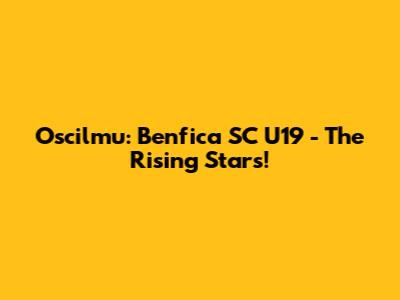 Oscilmu: Benfica SC U19 - The Rising Stars!