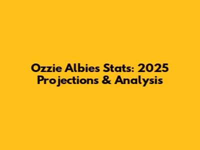 Ozzie Albies Stats: 2025 Projections & Analysis