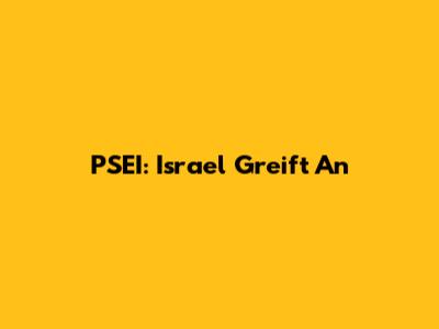 PSEI: Israel Greift An