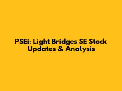 PSEi: Light Bridges SE Stock Updates & Analysis