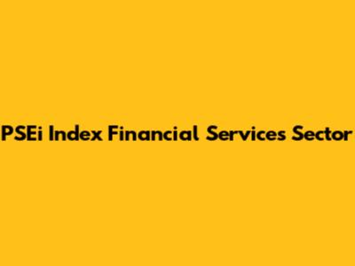 PSEi Index Financial Services Sector