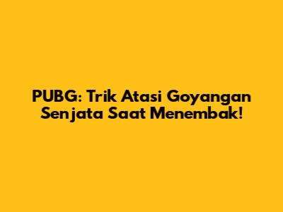 PUBG: Trik Atasi Goyangan Senjata Saat Menembak!