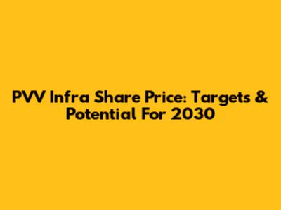 PVV Infra Share Price: Targets & Potential For 2030