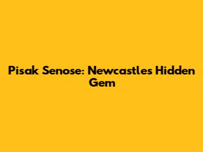 Pisak Senose: Newcastle's Hidden Gem