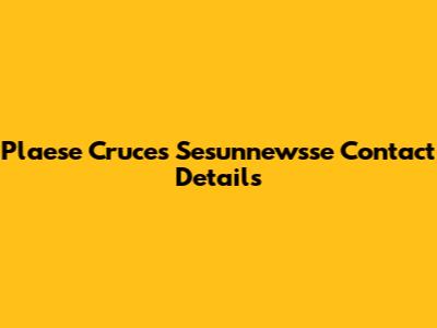 Plaese Cruces Sesunnewsse Contact Details
