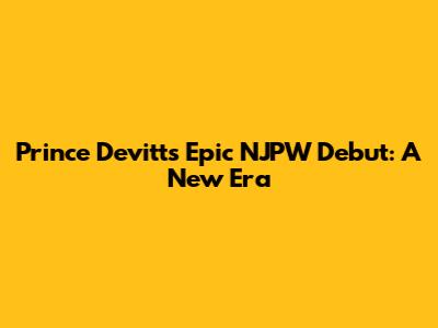 Prince Devitt's Epic NJPW Debut: A New Era