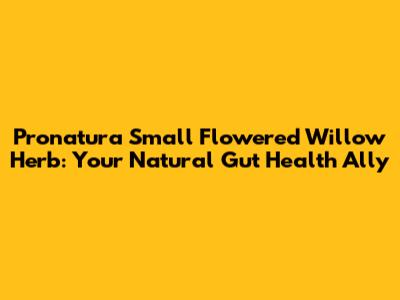 Pronatura Small Flowered Willow Herb: Your Natural Gut Health Ally