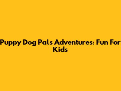 Puppy Dog Pals Adventures: Fun For Kids