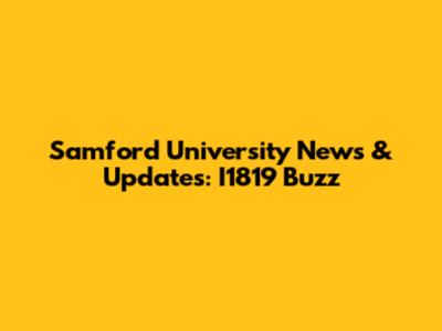 Samford University News & Updates: I1819 Buzz