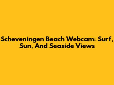 Scheveningen Beach Webcam: Surf, Sun, And Seaside Views