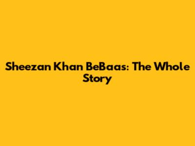 Sheezan Khan BeBaas: The Whole Story