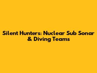 Silent Hunters: Nuclear Sub Sonar & Diving Teams