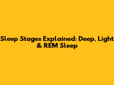 Sleep Stages Explained: Deep, Light & REM Sleep