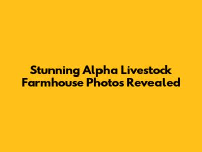 Stunning Alpha Livestock Farmhouse Photos Revealed