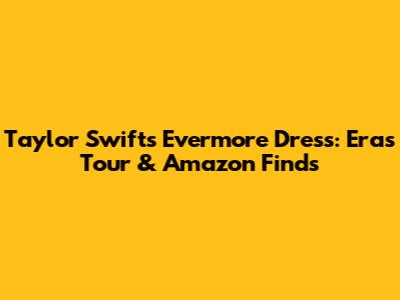 Taylor Swift's Evermore Dress: Eras Tour & Amazon Finds