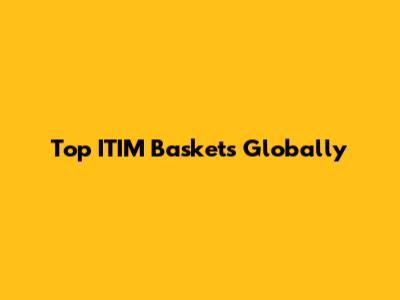 Top ITIM Baskets Globally