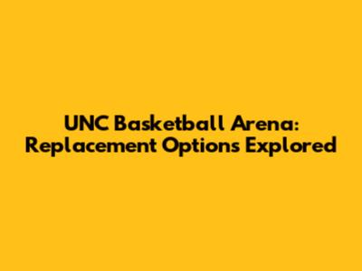 UNC Basketball Arena: Replacement Options Explored