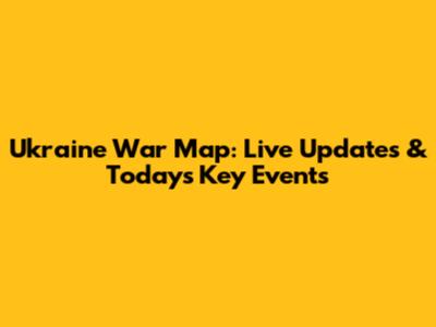 Ukraine War Map: Live Updates & Today's Key Events
