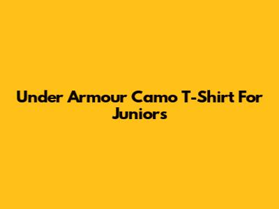 Under Armour Camo T-Shirt For Juniors