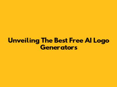 Unveiling The Best Free AI Logo Generators