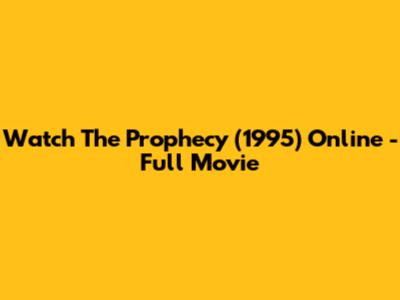 Watch The Prophecy (1995) Online - Full Movie