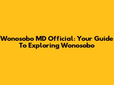 Wonosobo MD Official: Your Guide To Exploring Wonosobo