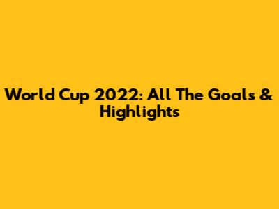 World Cup 2022: All The Goals & Highlights