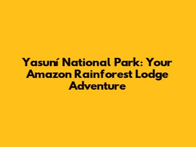 Yasuní National Park: Your Amazon Rainforest Lodge Adventure