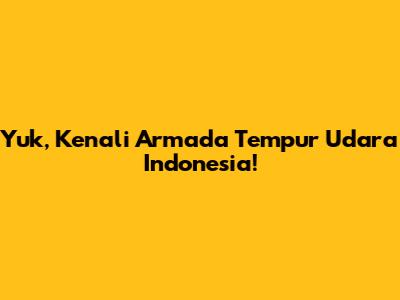 Yuk, Kenali Armada Tempur Udara Indonesia!