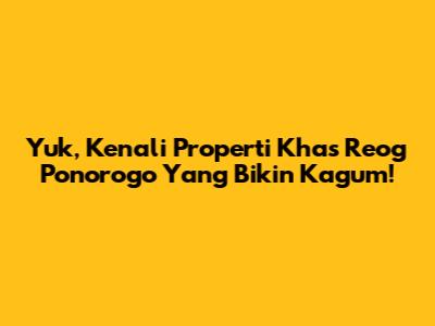 Yuk, Kenali Properti Khas Reog Ponorogo Yang Bikin Kagum!