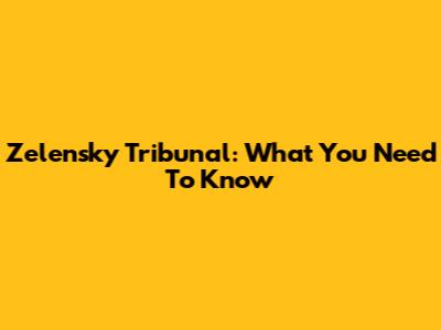 Zelensky Tribunal: What You Need To Know